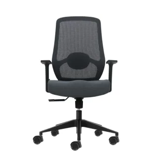 Oqonos Cherg 002 Silla de Oficina Ergonomica con Soporte Lumbar Ajustable en Altura y Profundidad, Respaldo de Malla Transpirable, Reposabrazos Fijos, Asiento Ergonomico Moldeado y Ruedas de