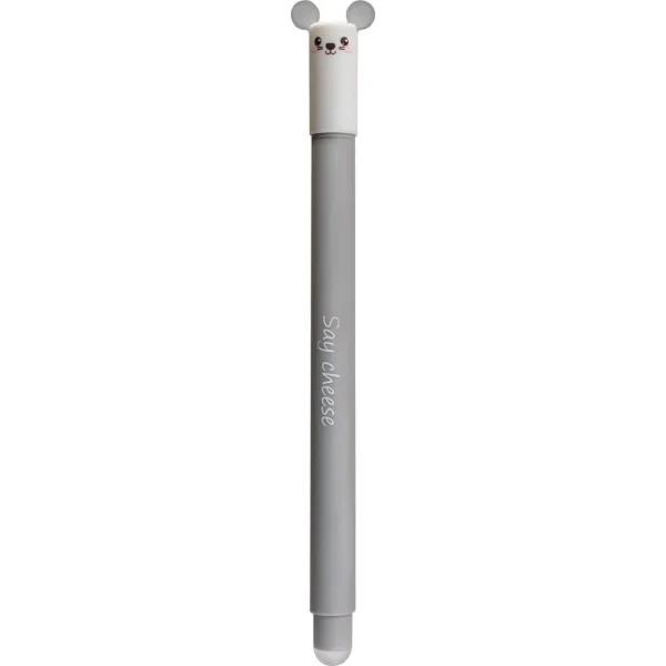 Eberhard Faber Animal Erase It! Boligrafo Borrable Tinta Gel Azul - Trazo 0.7mm - Tacto Soft - Diseño Raton · Pack de 6 uds.