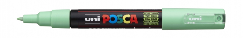 Posca PC-1M Marcador de Pintura - Punta de Poliester Conica 0.7mm - Tinta Base al Agua - No Permanente - Resistente a la Luz - Inodoro - Lavable - Color Verde Claro · Pack de 6 uds.