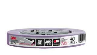 3M Cinta de Enmascarar para Superficies Delicadas - 18mm x 50m - 70% PEFC - Color Morado