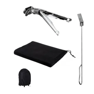 Cecotec DragonPack 6600 S Set de Accesorios para Barbacoa - Pinzas - Cubierta Protecctora - Atizador - Color Varios