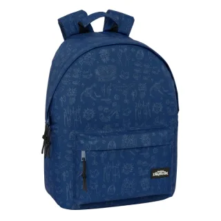 Safta Como Entrenar a Tu Dragon Mochila para Portatil hasta 14.1" - Bolsillo para Tablet - Bolsillo Trasero - Tirador Doble - Espalda Transpirable - 20L - 310x160x410mm - Color Azul Marino