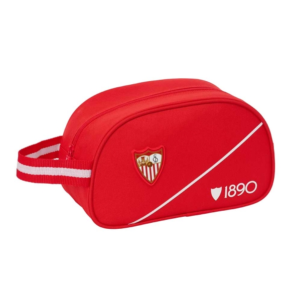 Safta Sevilla FC Neceser - Adaptable a Carro - Asa de Mano Lateral - 26x15x12cm - Color Rojo