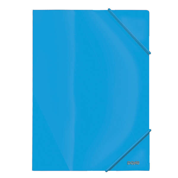 Dohe Carpeta de Gomas con Tres Solapas - 600 Micras - Fabricada en Polipropileno Opaco Cristal - Cierre de Gomas Redondas · Pack de 10 uds.