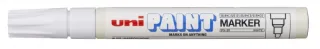 Uni-ball PX-20 Marcador de Pintura - Punta Acrilica de Bala 2.2-2.8mm - Permanente en Todas las Superficies - Resistente a Luz y Agua - Cuerpo de Aluminio - Color Blanco · Pack de 12 uds.