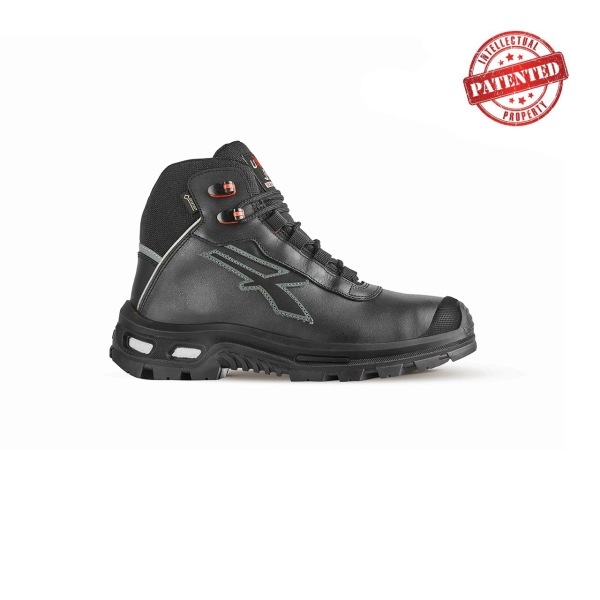 Upower Legend S Zapato de Seguridad - Talla 35 - Cuero Repelente al Agua, Puntera de Aluminio, Forro Gore-Tex, Suela Resistente a 300°C, Antideslizante, Antiestatico, Proteccion S7S CI HI HR