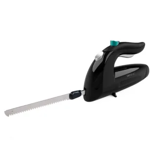 Cecotec Cut-Eat 1800 Black Cuchillo Electrico - 150W - Silencioso - Ergonomico - 3 Cuchillas de Acero Inoxidable - Apto para Lavavajillas - Interruptor de Seguridad - Caja de Almacenaje - Co