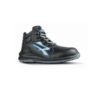 Upower Tenerife S Calzado de Seguridad Hidrofugos - Talla 38 - Piel Flor Grana Mina, Suela Vibram Antideslizante, Puntera Airtoe Composite, Sistema Antiperforacion, Plantilla WOW2 - Color Ne