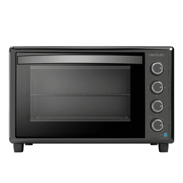 Cecotec Bake and Toast 6090 Gyro Horno de Sobremesa - 2200W - Capacidad de 60L - 12 Funciones - Rustidor Giratorio - Horneado por Conveccion - Luz Interior - Puerta Doble Cristal - Color Neg