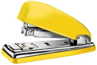 Petrus 226 WOW Grapadora Metalica + Caja de 200 Grapas - Hasta 30 Hojas - Grapado Cerrado, Abierto y Clavado - Color Amarillo