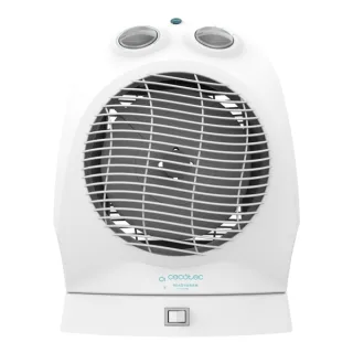 Cecotec ReadyWarm 9890 Force Rotate Calefactor Electrico - 2400W - Oscilacion a 60º - 2 Niveles de Potencia - 3 Modos - Funcionamiento Silencioso - Sistema de Seguridad Triple - Color Blanco