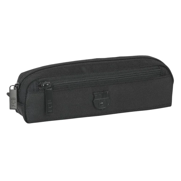 Safta F.C.Barcelona Premium Portatodo - Cremallera - Bolsillo Frontal - 0.5L - 210x40x60mm - Color Negro
