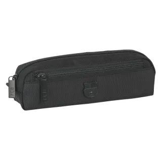 Safta F.C.Barcelona Premium Portatodo - Cremallera - Bolsillo Frontal - 0.5L - 210x40x60mm - Color Negro