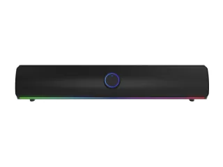 Genesis Helium 312BT Barra de Sonido 2.0 10W - USB - Bluetooth 5.2 - Iluminacion ARGB - Color Negro