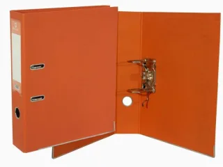 Bismark Archivador A-Z Formato Folio - PVC de Gran Resistencia - Tarjetero en el Lomo - Cartoneras Metalicas en el Borde Inferior - Mecanismo de Palanca - Color Naranja