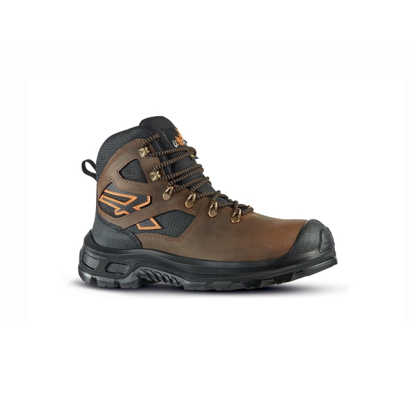 Upower Montana UK S ESD Calzado de Seguridad - Talla 35 - Piel Pull-Up Hidrofuga, Puntera Compuesta AirToe, Sistema Anti-Perforacion, Plantilla Antifatiga, Suela Antideslizante, Proteccion Frio CI - Color Marron