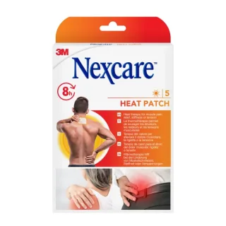 Nexcare Pack de 5 Parches Termicos - 9.5x13cm - Color Blanco