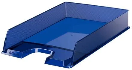 Esselte Europost Bandeja Portadocumentos - Plastico Transparente - Formato Vertical - A4 - Color Azul Marino Translucido · Pack de 10 uds.