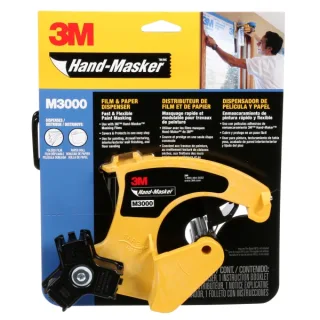 3M Hand-Masker Dispensador de Cinta de Enmascarar - Cuchilla No Incluida - Facil Aplicacion - Color Negro/Amarillo