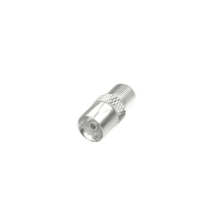 Hama Essential Adaptador de Conector F a Coaxial - Color Plata