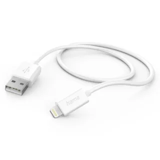 Hama Cable de Carga - USB-A Macho - Ligthning - Longitud 1m - Color Blanco
