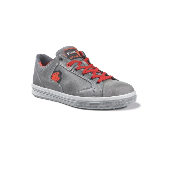 Upower Forest S Calzado de Seguridad Bajos - Talla 38 - Empeine en Piel Engrasada, Hidrofugos, Puntal de Aluminio, Suelas Antideslizantes, Proteccion S3S FO SR - Color Gris
