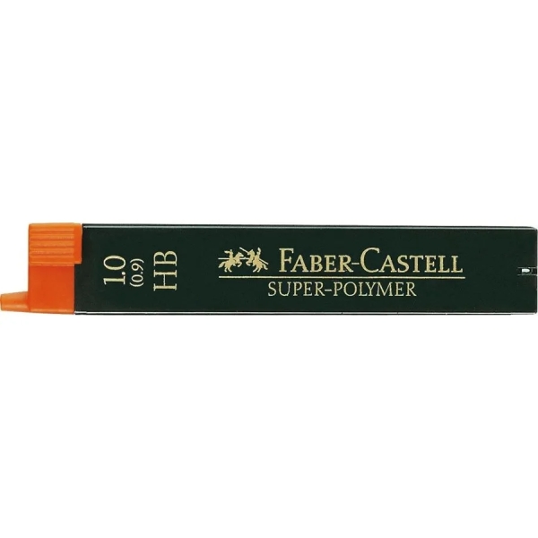 Faber-Castell 9069 Pack de 12 Minas Super-Polymer para Portaminas 1.0 HB - Resistentes y Suaves · Pack de 12 uds.
