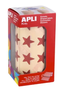 Apli Gomets Estrella 19.5mm - 1416 Unidades por Rollo - Adhesivo Permanente - Ideal para Actividades Infantiles