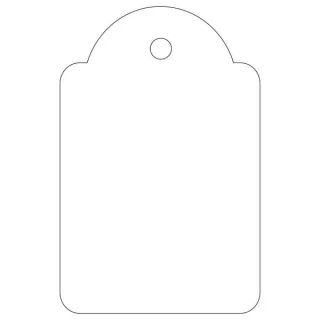 Apli Pack de 500 Etiquetas Colgantes 28x43mm - Agujero Preperforado - Con Hilo de Poliester Blanco - Color Blanco