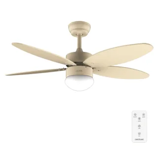 Cecotec EnergySilence Aero 4260 Full SunLight Ventilador de Techo con 5 Aspas Reversibles y Luz - 40W - Diametro de 42" - 3 Tonos LED - Mando a Distancia - Temporizador - 6 Velocidades - Col