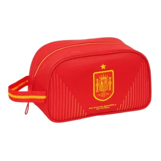 Safta Seleccion Española de Futbol Neceser de 5L - Cremallera - Asa Lateral - Adapatable a Carro - 260x120x150mm - Color Rojo