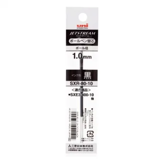 Uni-ball SXR-80 Recambio para Boligrafo JetStream Trio - Punta de Bola 1mm - Color Negro · Pack de 10 uds.