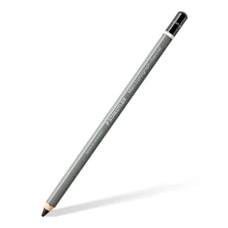 Staedtler Mars Lumograph Charcoal 100C Lapiz de Grafito - Mina S - Alta Proporción de Carbon y Carboncillo - Madera de Bosques Sostenibles · Pack de 12 uds.