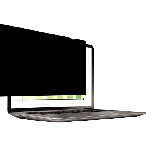 Fellowes Privascreen Filtro de Privacidad para Pantallas Panoramicas hasta 14" - Relacion de Aspecto 16:10 - Reduce Reflejos - Previene Fatiga Visual - 30.16x18.87cm - Color Negro