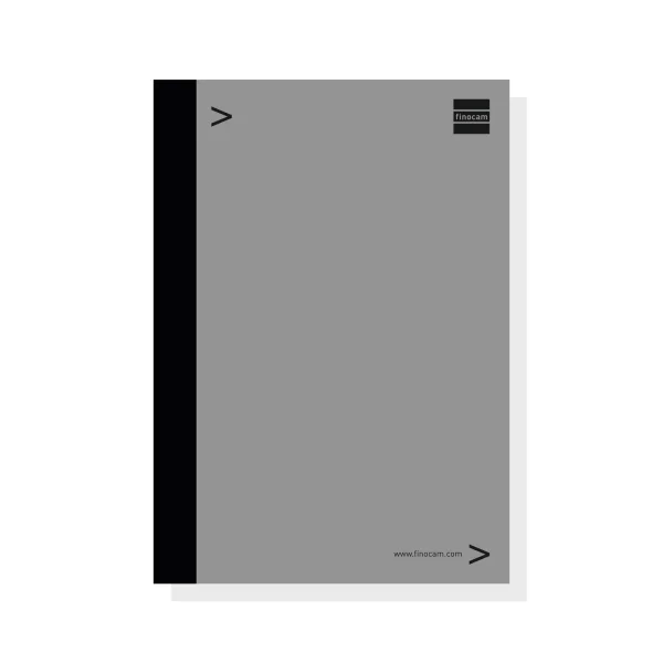 Finocam Bloc de Notas para Agendas Duo - Formato E10 - 155x5x215mm - Color Gris
