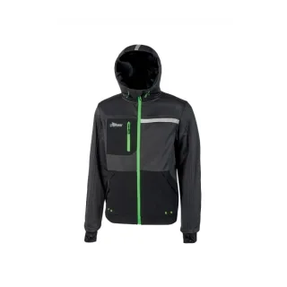 Upower Galaxy Sudadera de Trabajo con Cremallera - Talla 2XL - Material Suave y Transpirable, Secado Rapido, Multiples Bolsillos, Capucha Ajustable, Detalles Reflectantes, Proteccion DPI1 -