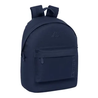 Safta Kappa Basics Mochila para Portatil hasta 14.1" - Bolsillo para Tablet - Tirador Doble - Hombreras Ergonomicas - Espalda Acolchada - 20L - 310x160x410mm - Color Azul Marino
