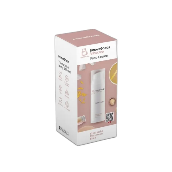 Innovagoods Vibecare Crema Facial Hidratante de Kombucha - Contenido 50ml - Vegano - Uso Diario - Dermatologicamente Probado - No Testado en Animales