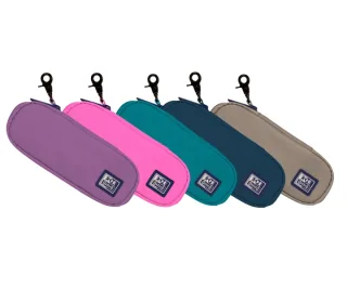 Oxford B-Hook Estuche Semirrigido Portatodo - 1 Compartimento - Gancho para Colgar - Bolsillo Interior de Rejilla - Fabricado en Material Reciclado - Colores Surtidos · Pack de 5 uds.