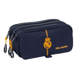 Safta Real Madrid 2ª Equipacion 24/25 Estuche Portatodo - 3 Compartimentos - 21.5x10x8cm - Color Azul Marino