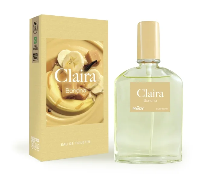 Prady Colonia Unisex Claira Banana - Frasco de 90 ml - Spray Pulverizador
