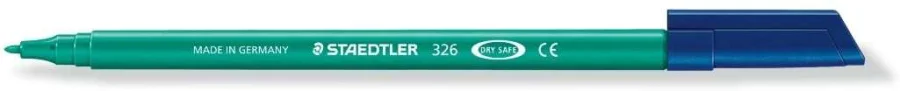 Staedtler Noris 326 Rotulador de Punta Fina - Trazo 1mm Aprox - Tina Base de Agua - Color Verde · Pack de 10 uds.