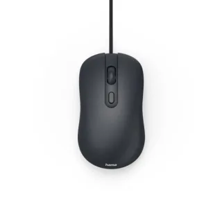 Hama Cm-200 Raton Optico 2000dpi - Cable 180cm - 4 Botones - Silencioso - Uso Ambidiestro - 5.8x3.5x10.3cm - Color Negro