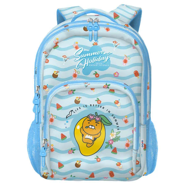 Dohe Kakao Friends Summer Holiday Mochila Escolar Grande - 3 Compartimentos - Bolsillos Laterales - Tirantes Acolchados y Ajustables - Adaptable a Carro