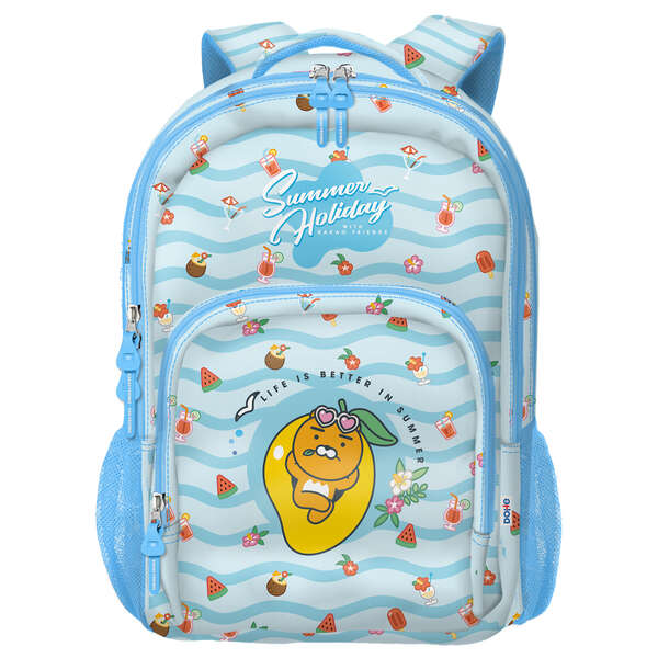 Dohe Kakao Friends Summer Holiday Mochila Escolar Grande - 3 Compartimentos - Bolsillos Laterales - Tirantes Acolchados y Ajustables - Adaptable a Carro