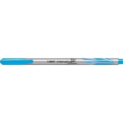 Bic Intensity Medium Rotulador de Punta Media de 0.8mm - Tinta con Base de Agua - Color Turquesa · Pack de 12 uds.