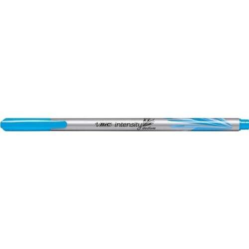 Bic Intensity Medium Rotulador de Punta Media de 0.8mm - Tinta con Base de Agua - Color Turquesa · Pack de 12 uds.