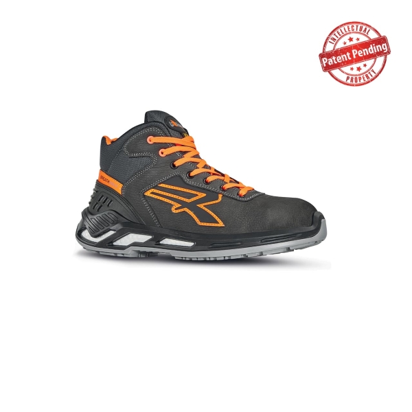 Upower Lord S ESD Calzado de Seguridad Altos - Talla 35 - Piel Nobuck Hidrorepelente, Puntera de Aluminio, Suela Antideslizante, Ligeros, Ergonomicos, Proteccion S3S CI FO SR - Color Gris Os