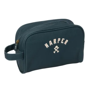 Safta Harper and Neyer Neceser de 3.6L - Cremallera - Asa Lateral - Interior Forrado - Organizadores Interiores - 240x100x150mm - Color Azul Marino