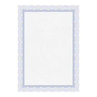 Apli Pack de 70 Hojas de Papel Certificado - Diseño Espiral - 115gr - Ideal para Certificados y Diplomas - Compatible con Impresoras y Escritura Manual - Color Azul